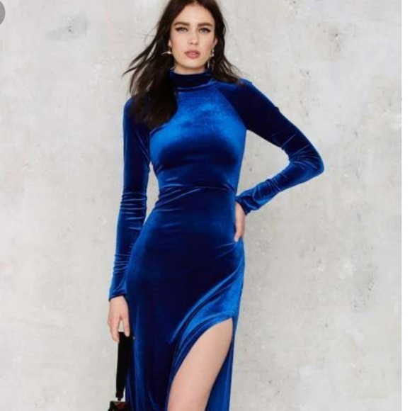 Nasty Gal Dresses & Skirts - Sold Nastygal Velour Gown backless Xs